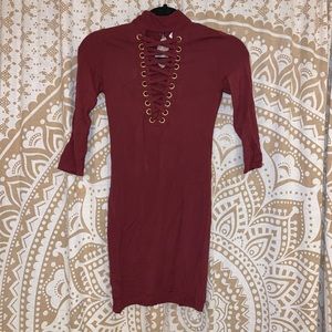 High neck mini/midi dress